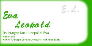 eva leopold business card